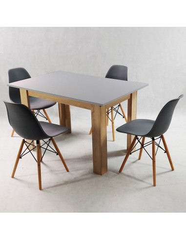 Zestaw stół Modern 120 GS i 4 krzesła Milano białe