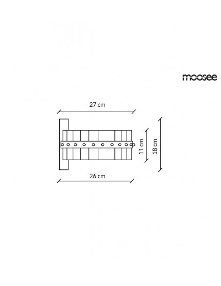 MOOSEE lampa ścienna SATURNUS WALL złota