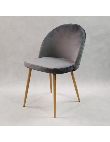 4 krzesła DENWER VELVET czarne - welur