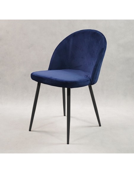 Krzesło DENWER VELVET czarne, nogi czarne