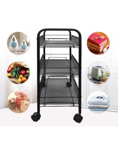 Regał kuchenny mobilny na kółkach - 3 półki