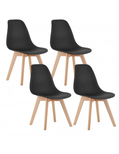 4 krzesła KITO - czarne