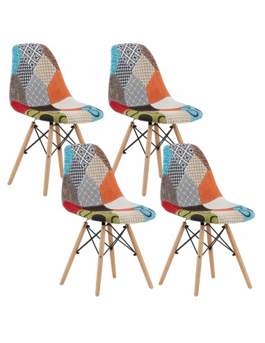 4 krzesła SEUL patchwork wzór 02