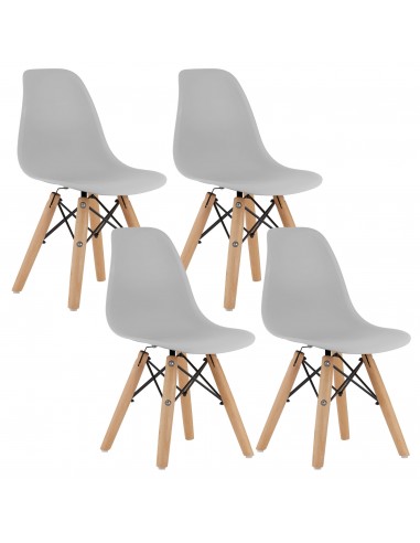 4 krzesła ZUBI - szare