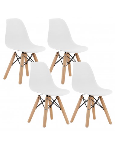 4 krzesła ZUBI - białe