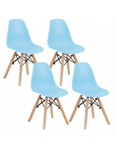 4 krzesła ZUBI - niebieskie