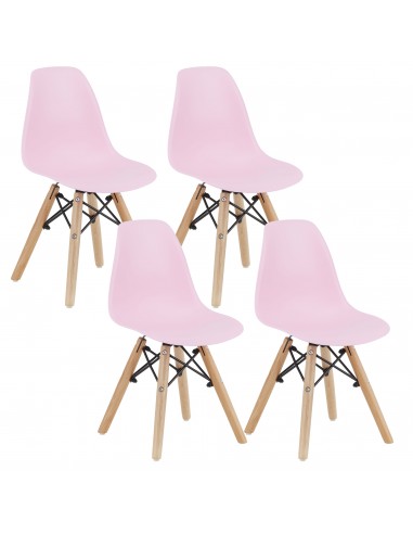 4 krzesła ZUBI - różowe