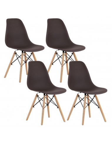 4 krzesła OSAKA kawa / nogi bukowe