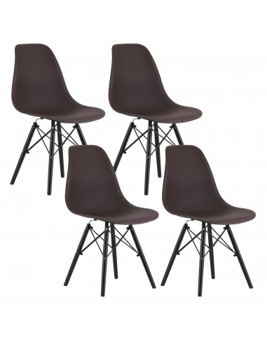 4 krzesła OSAKA kawa / nogi czarne