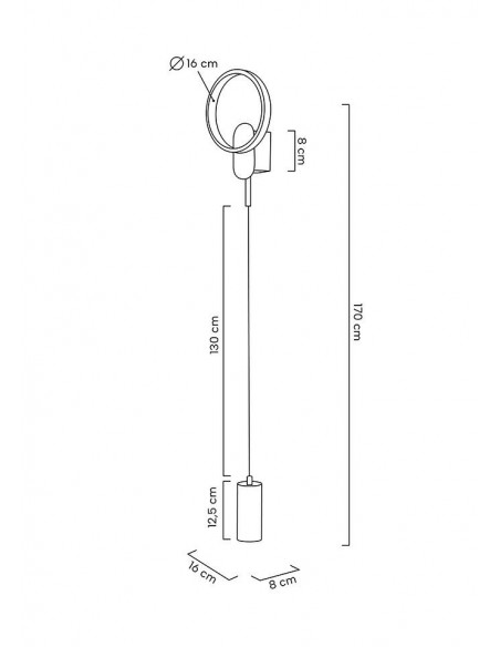 MOOSEE lampa ścienna COMO czarna