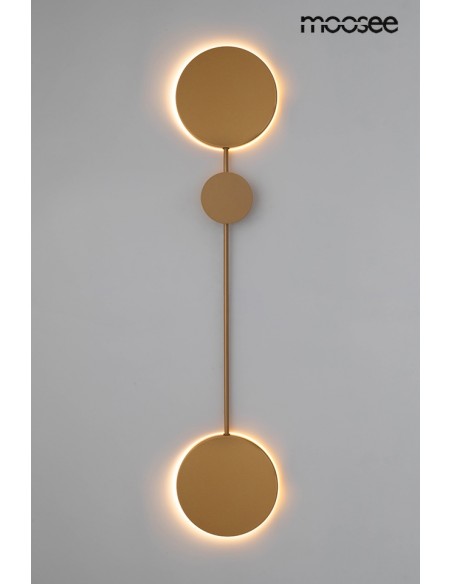 MOOSEE lampa ścienna SHADOW 2 złota