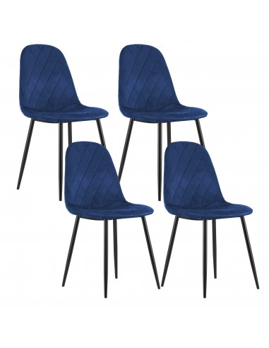 4 krzesła ASTI - granat welur