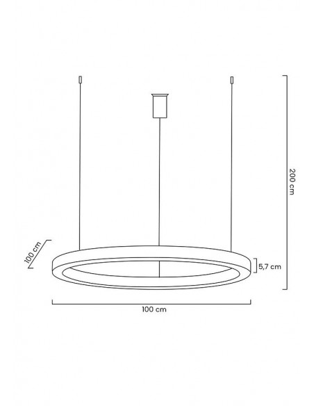Lampa wisząca RING 100 złota - LED