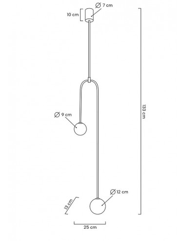 MOOSEE lampa wisząca LOW czarna