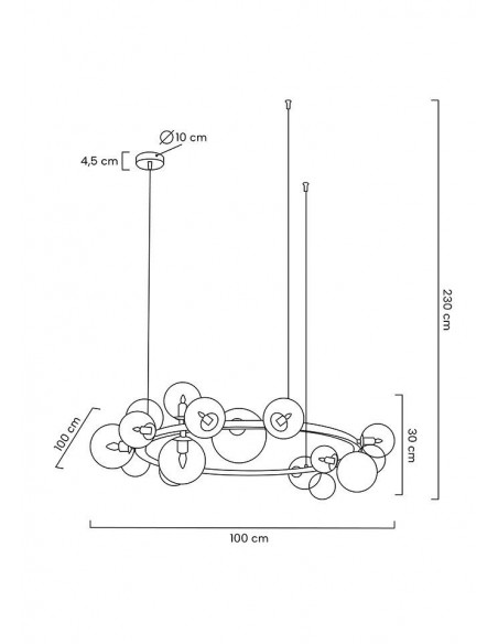 MOOSEE lampa wisząca ALURE 120 czarna
