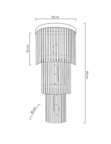 MOOSEE lampa ścienna ESTRO złota
