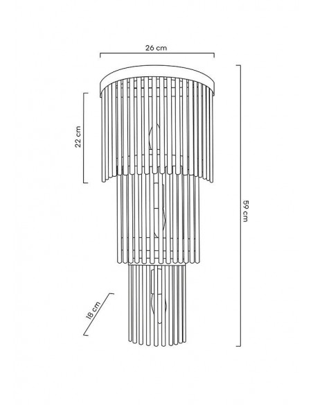 MOOSEE lampa ścienna ESTRO złota