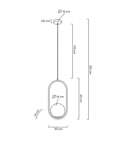 MOOSEE lampa wisząca AURELIA 40 złota