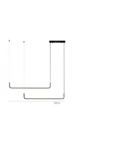 MOOSEE lampa wisząca SHAPE DUO 120 czarna