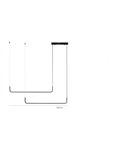 MOOSEE lampa wisząca SHAPE DUO 120 czarna