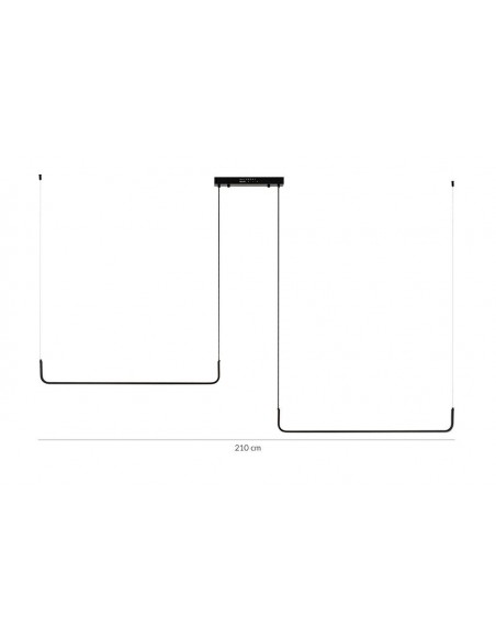 MOOSEE lampa wisząca SHAPE DUO 120 czarna