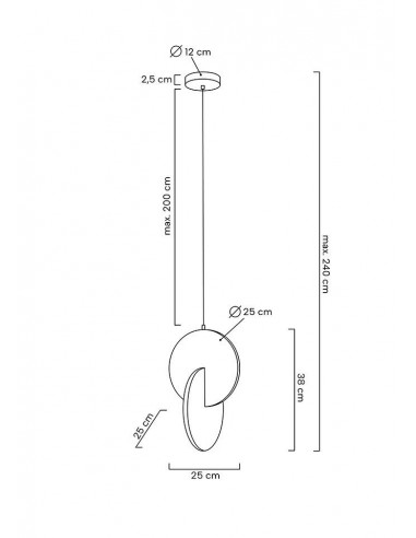 MOOSEE lampa wisząca DISCO srebrna