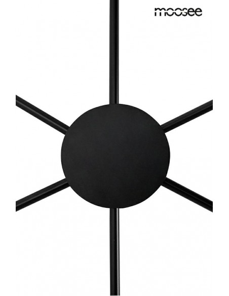 MOOSEE lampa ścienna SHADOW 6 czarna