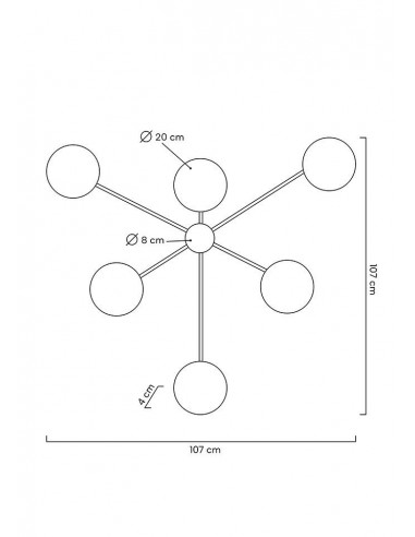 MOOSEE lampa ścienna SHADOW 6 czarna