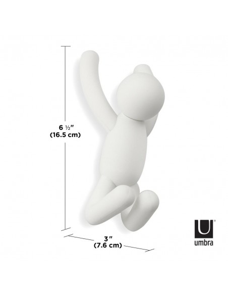 UMBRA wieszak ścienny BUDDY biały