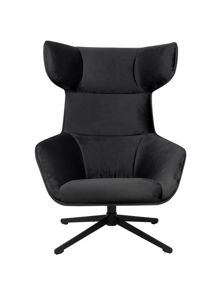 Fotel obrotowy VITA VELVET czarny