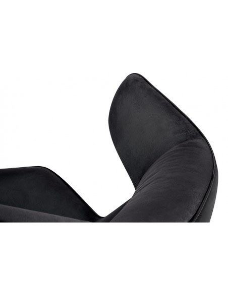 Fotel obrotowy VITA VELVET czarny