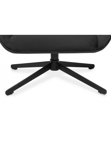 Fotel obrotowy VITA VELVET czarny