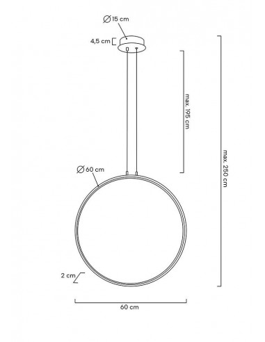 MOOSEE lampa wisząca CIRCULO 60 czarna