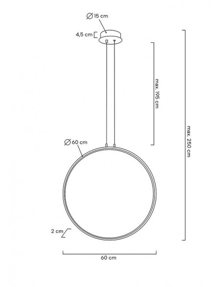 MOOSEE lampa wisząca CIRCULO 60 czarna