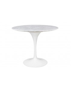 Stół TULIP MARBLE 90 CARRARA biały