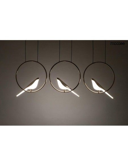 MOOSEE lampa wisząca BIRD LINE złota