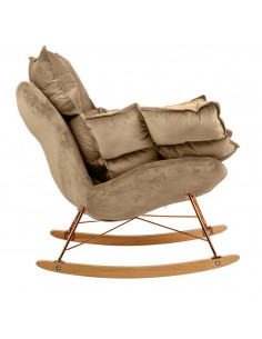 Fotel bujany SWING VELVET khaki 2
