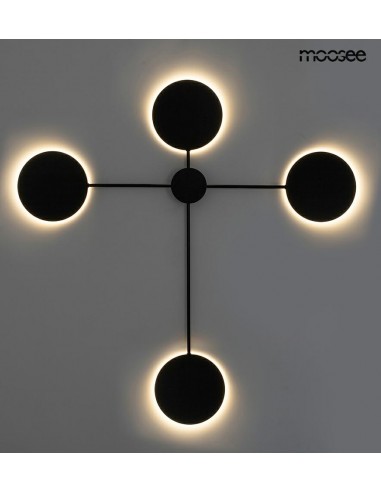 MOOSEE lampa ścienna SHADOW 4 czarna
