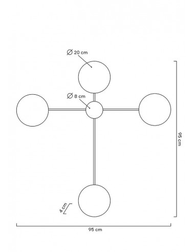 MOOSEE lampa ścienna SHADOW 4 czarna