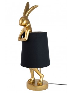KARE lampa stołowa RABBIT 68 cm  złota / czarna