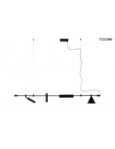 MOOSEE lampa wisząca TECHNICS czarna 2