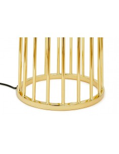Lampa podłogowa HOLMES STRAIGHT złota z czarnym kloszem 2