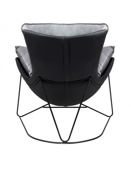 Fotel OTILIA STAND VELVET ciemny  szary welur