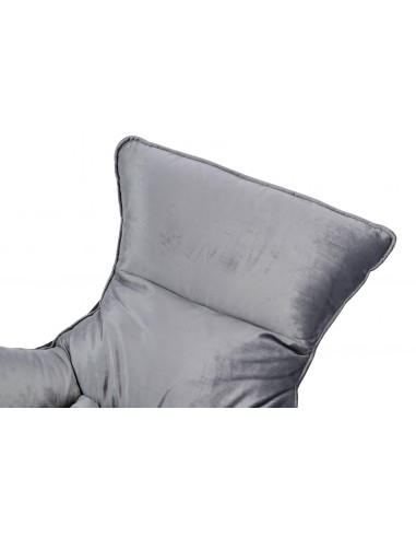 Fotel OTILIA STAND VELVET ciemny  szary welur