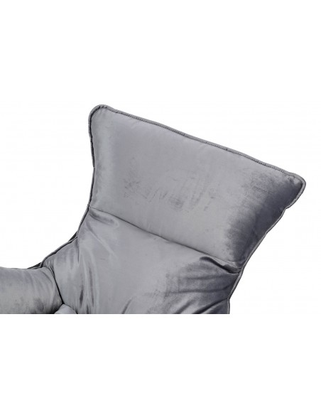 Fotel OTILIA STAND VELVET ciemny  szary welur