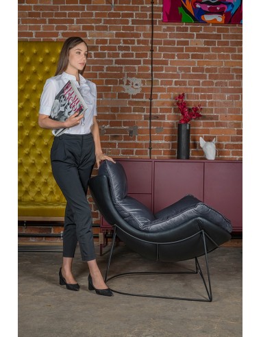 Fotel OTILIA STAND VELVET ciemny  szary welur