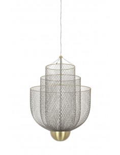 Lampa wisząca ILLUSION BICOLOUR 45 srebrna / złota
