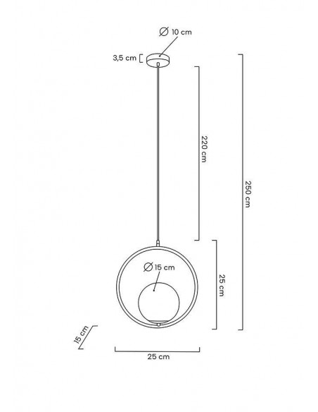 MOOSEE lampa wisząca AURELIA 25 złota