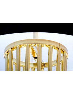 Lampa podłogowa HOLMES złota z czarnym kloszem 2
