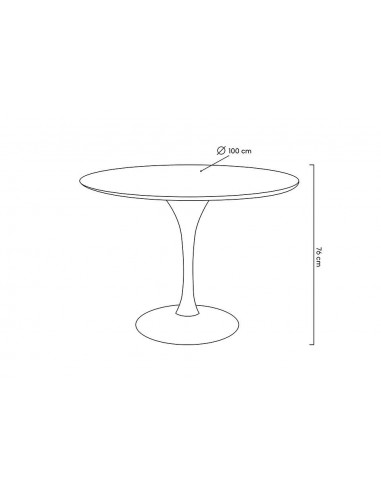 Stół TULIP PREMIUM 100 biały